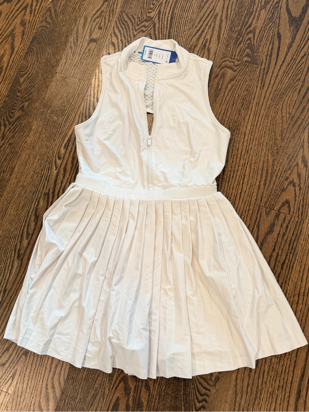 NWT Prince White Sleeveless Tennis Dress with pleased skirt